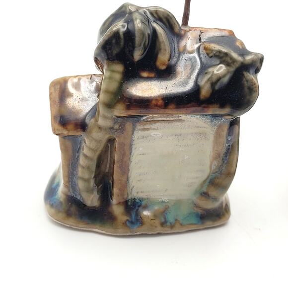 Ceramic Beach Cottage Photo Memo Holders Set of 2 w/ Palm Trees & Shells Coastal - Picture 8 of 8